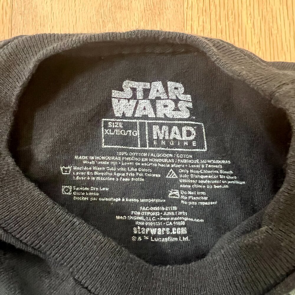 star wars - black t shirt - size XL - Picture 3 of 4